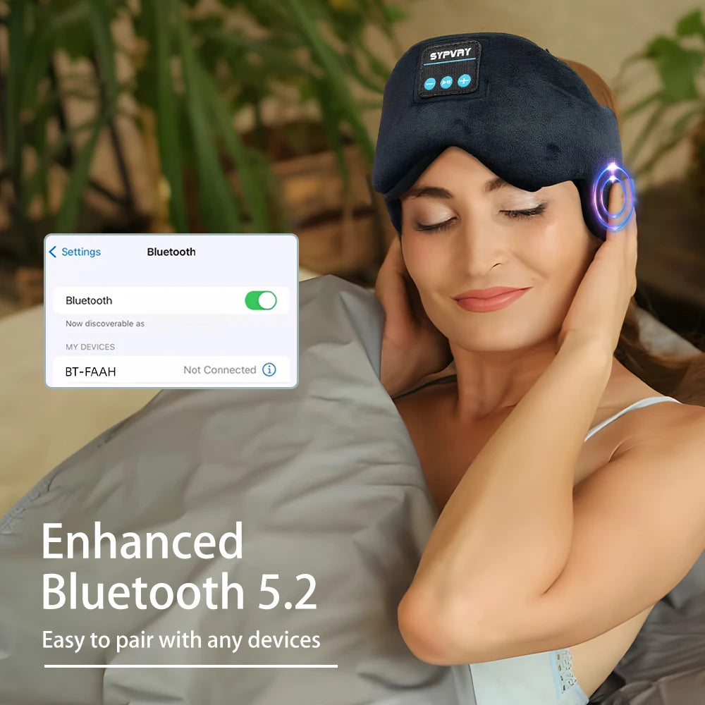 Smart Sleeping Mask With Bluetooth 5.3 Headphones By Muxo